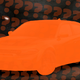 A photo of a Dodge Charger surrounded by orange question marks.